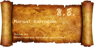 Marsal Barnabás névjegykártya