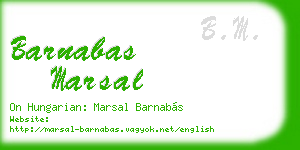 barnabas marsal business card