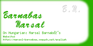 barnabas marsal business card